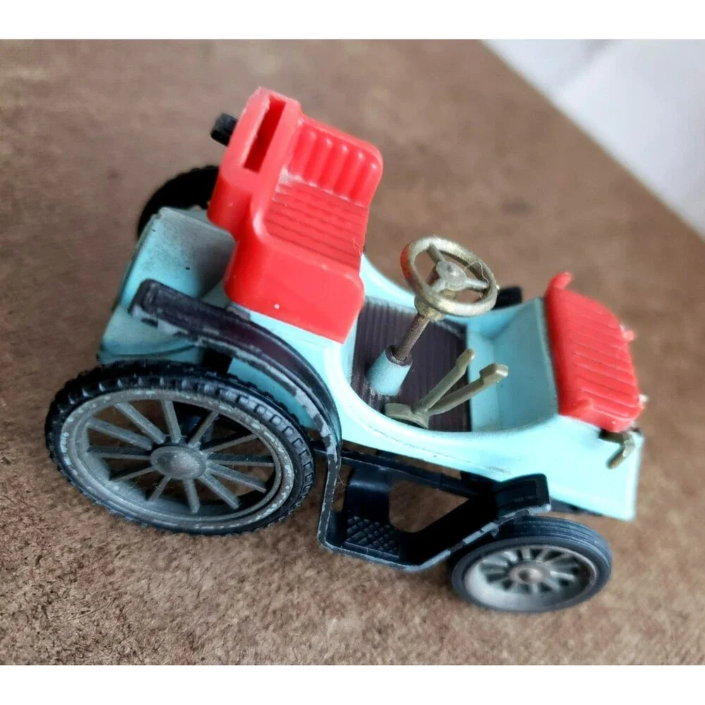 GAMA TOY DIECAST 2 Seater Light Blue Body Red Seat & White Canopy 1:46 W GERMANY